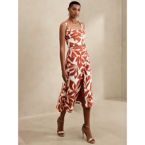 Banana republic Dresses & Skirts - Banana Republic Women’s Linen Blend Tulip Matching Skirt Top Set 14-16 Tropical